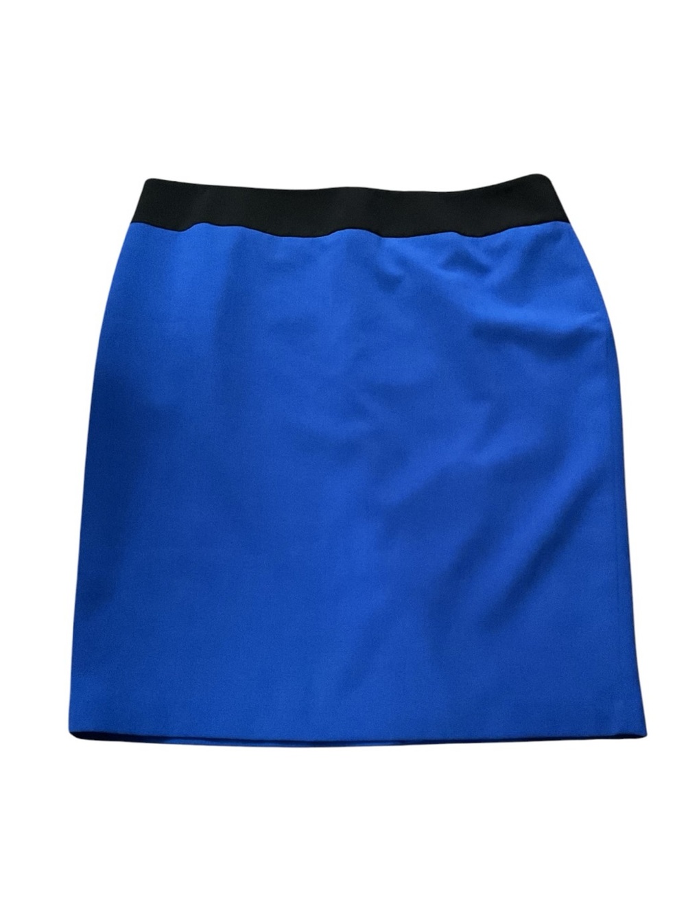 Kasper Royal Blue Mini Skirt with Black Waistband